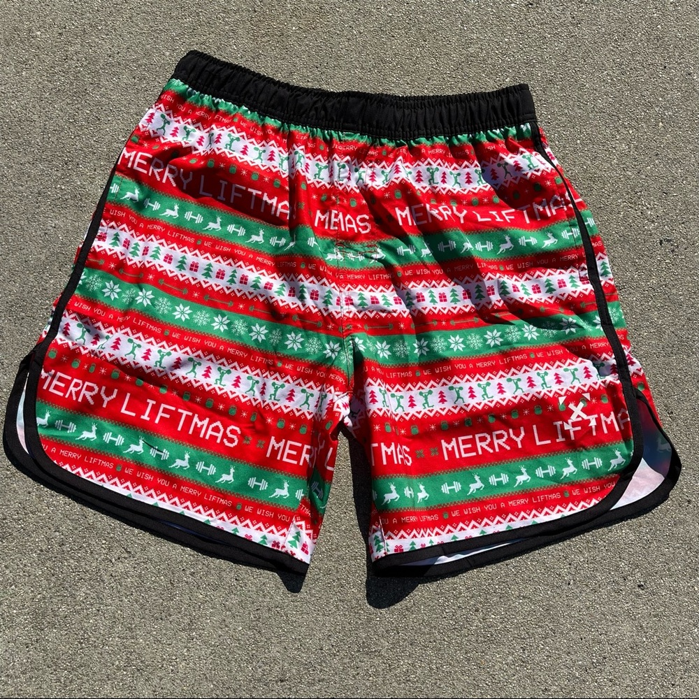 The Wod Life Men’s Christmas Flex Shorts size S